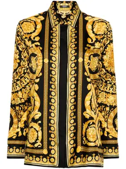 Versace: Рубашка  Barocco с принтом