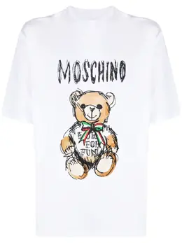 Moschino: Футболка  Teddy Bear с принтом