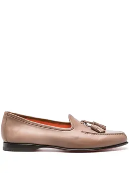 Santoni: Бежевые туфли 