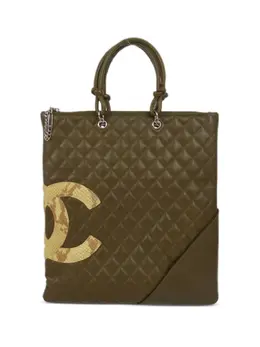 CHANEL Pre-Owned: Зелёная сумка 