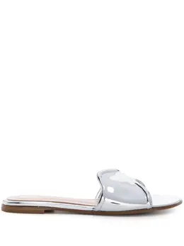 Gianvito Rossi: Серебристые сандалии 
