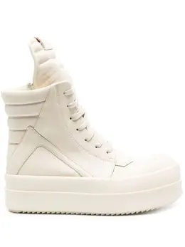 Rick Owens: Белые кроссовки  Geobasket