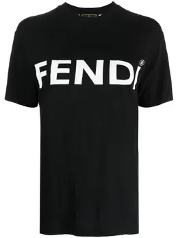 Fendi Pre-Owned: Футболка с принтом