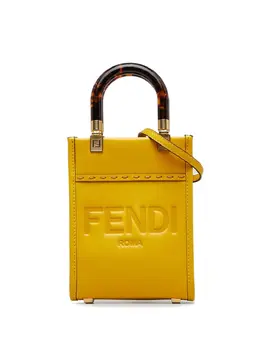 Fendi Pre-Owned: Жёлтая сумка-шоппер