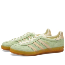 Adidas: Зелёные кроссовки  Gazelle Indoor