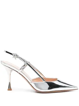 Gianvito Rossi: Серебристые туфли 