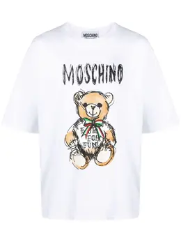 Moschino: Футболка  Teddy Bear с принтом