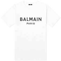 Balmain: Белая футболка  Paris