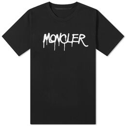 Moncler: Чёрная футболка 