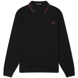 Fred Perry: Чёрное поло  Twin Tipped