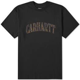 Carhartt WIP: Чёрная футболка  Script