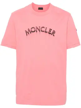 Moncler: Футболка с принтом 