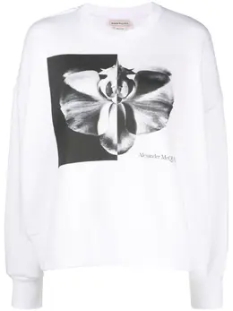 Alexander McQueen: Свитшот с растительным принтом 