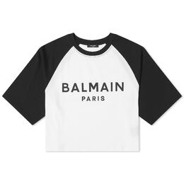 Balmain: Футболка с рукавом реглан 