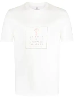 Brunello Cucinelli: Футболка с принтом 