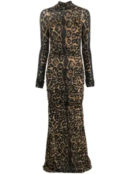 Blumarine: Платье с леопардовым принтом 