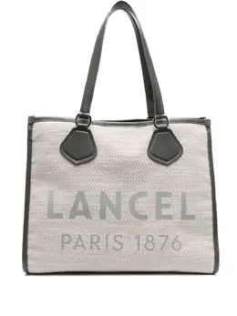 Lancel: Сумка-шоппер цвета хаки 