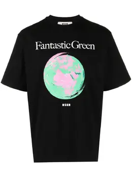 MSGM: Зелёная футболка Fantastic Green