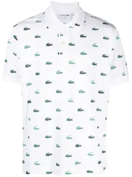 Lacoste: Поло с принтом