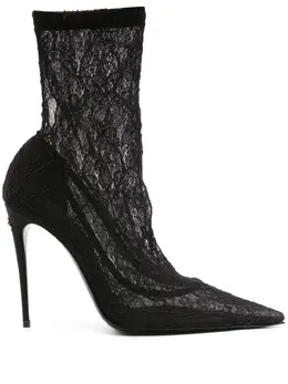 Dolce & Gabbana: Чёрные ботинки 