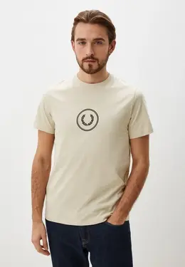 Fred Perry: Бежевая футболка 