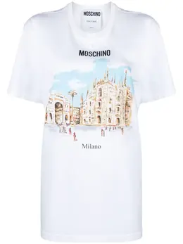 Moschino: Футболка с принтом 