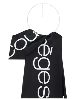 Courrèges: Топ с принтом 