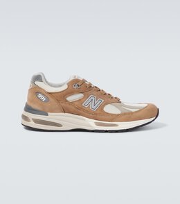 New Balance: Коричневые кроссовки 
