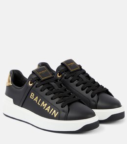 Balmain: Чёрные кроссовки B-Court