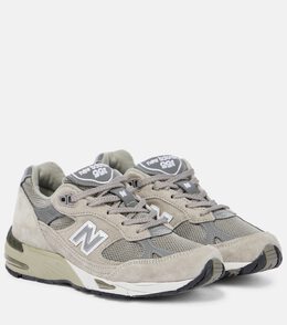 New Balance: Белые кроссовки  991