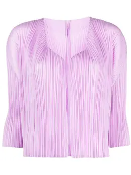 Pleats Please Issey Miyake: Фиолетовый кардиган