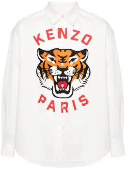 Kenzo: Хлопковая рубашка  Tiger