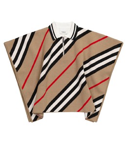 Burberry: Пальто  Icon Stripe в полоску