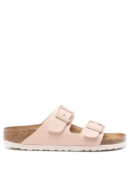 Birkenstock: Бежевые сандалии  Arizona Birko Flor