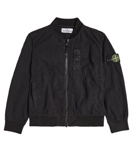 Stone Island Junior: Чёрная куртка  Compass