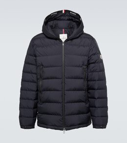 Moncler: Синий пуховик 