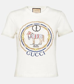 Gucci: Многоцветная футболка  Interlocking G