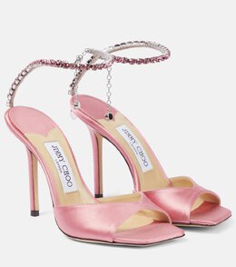 Jimmy Choo: Розовые босоножки Saeda 100