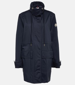 Moncler: Синий плащ 