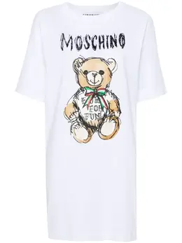 Moschino: Платье  Teddy Bear с принтом