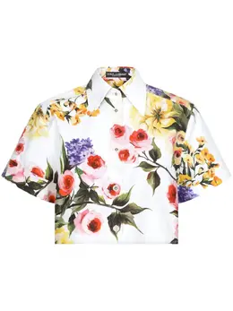 Dolce & Gabbana: Рубашка с растительным принтом 