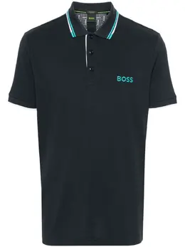 BOSS: Голубое поло 