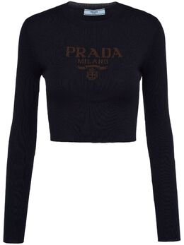 Prada: Трикотажный топ 