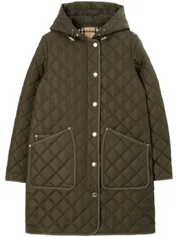 Burberry: Стёганое пальто 