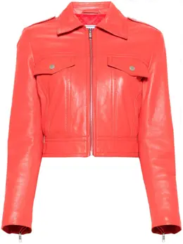 Moschino: Кожаная куртка  Biker Jacket