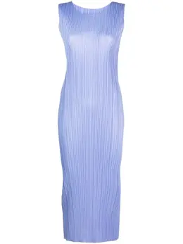 Pleats Please Issey Miyake: Длинное платье 