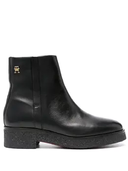 Tommy Hilfiger: Чёрные ботинки 