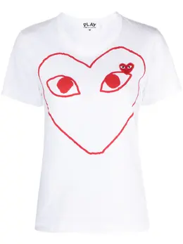 Comme Des Garçons Play: Футболка  Heart с принтом