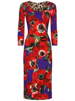 Dolce & Gabbana: Платье с принтом 