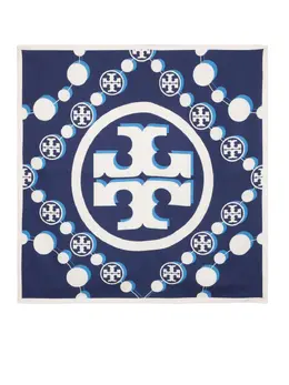 Tory Burch: Синий шарф